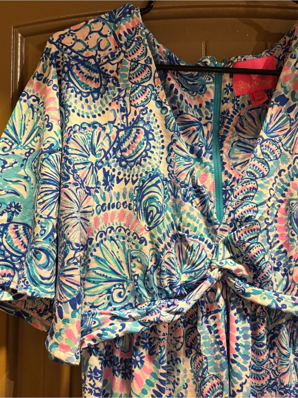 Lilly Pulitzer Minka Maxi Dress Blu Grotto Size 4 - Picture 9 of 9